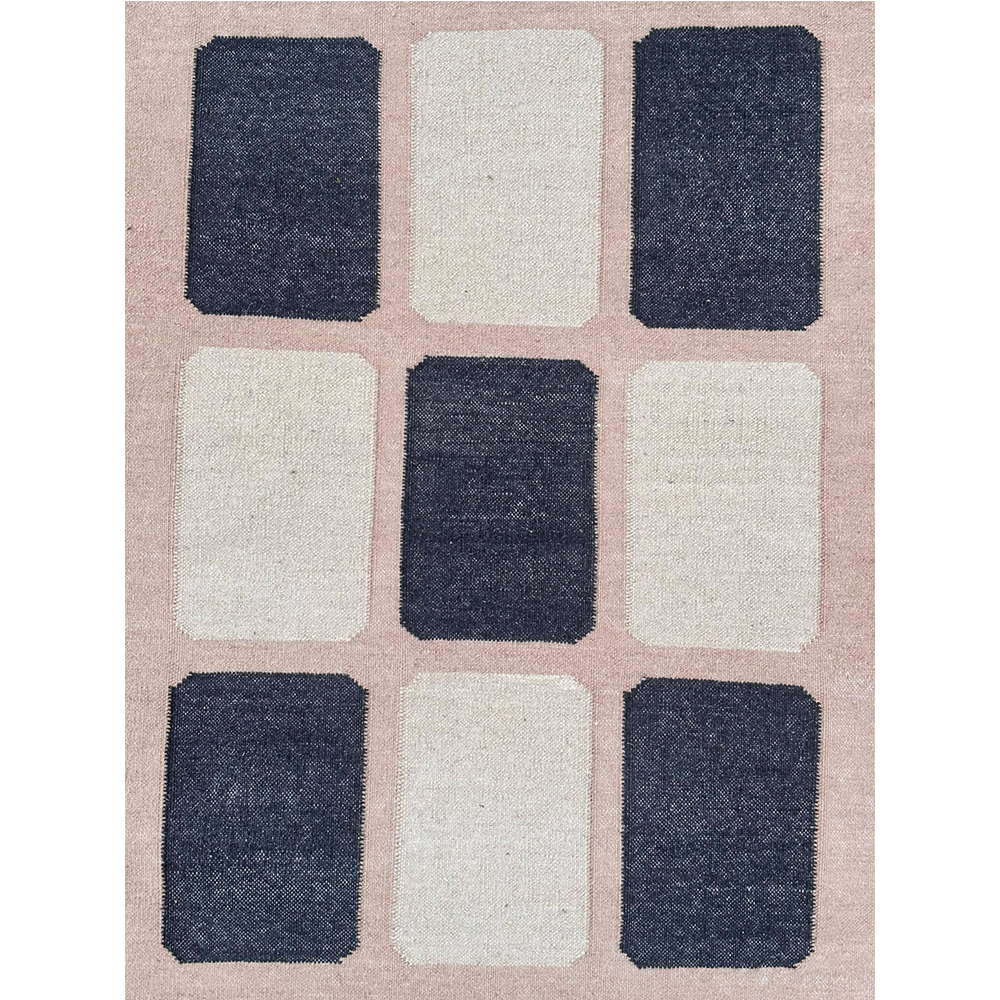 Handmade Wool Multicolor Vintage Dhurrie For Living